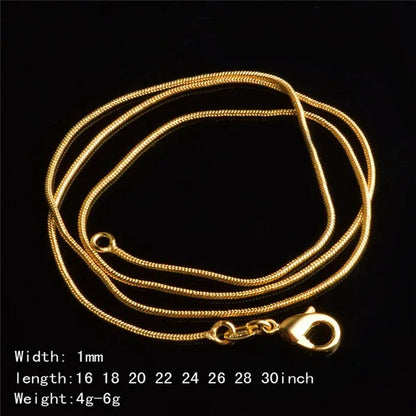 Women's Fashion Snake Bone Necklace Pendant Accessories Collarbone Chain Necklace Jewelry 16-inch-30 Inches