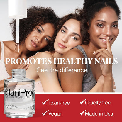 Doctor-Formulated Clear Base Coat Nail Polish, 0.5 Oz - Base Coat Nail Polish with Undecylenic Acid, Vitamins & Biotin - Nail Base Coat for Stronger, Healthier Nails, Manufactured in the USA
