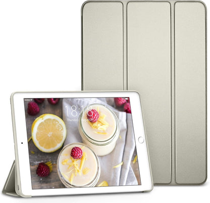 for Ipad 9Th/ 8Th/ 7Th Generation 10.2 Case, Lightweight Soft TPU Back for Ipad 10.2 Inch (2021/2020/2019) [Auto Wake/Sleep + Trifold Stand] - Silver