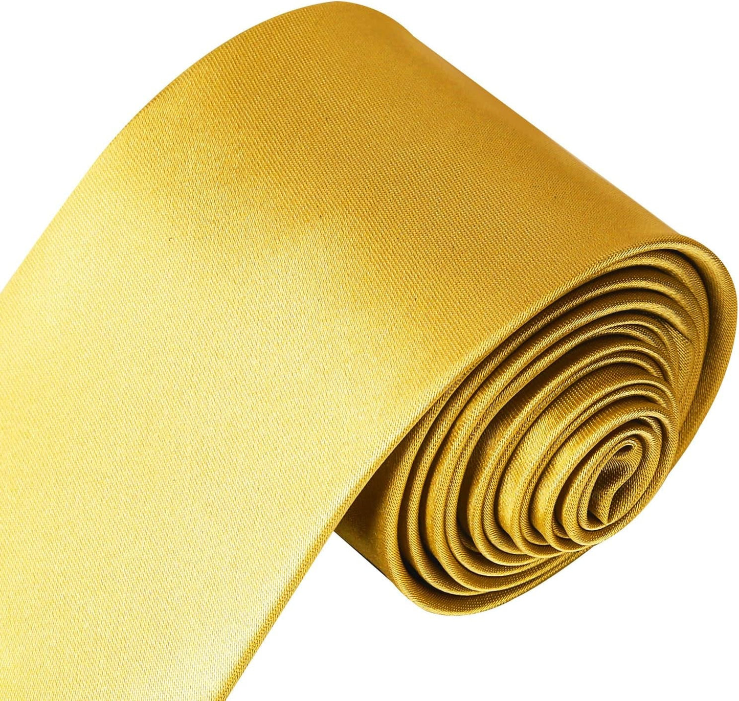 Solid Satin Tie Pure Color Necktie Mens Ties + Gift Box