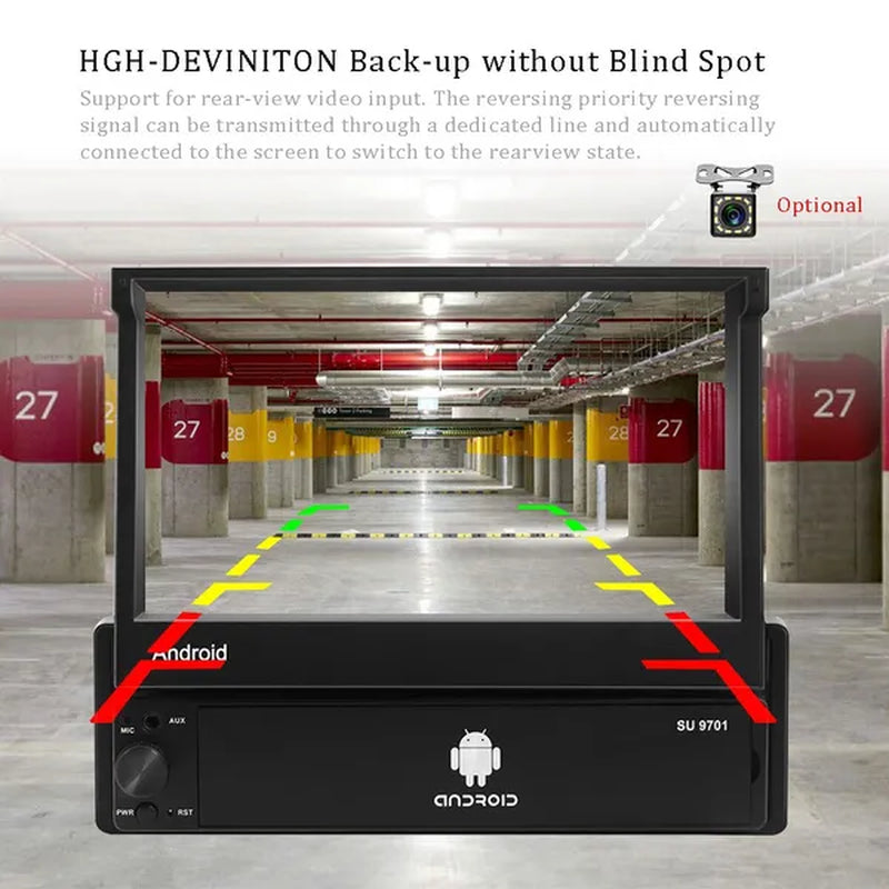 Amprime 1Din Android Car Radio Wifi Car Multimedia GPS Navigation Autoradio Bluetooth Stereo Radio FM AUX USB Auto Audio Player