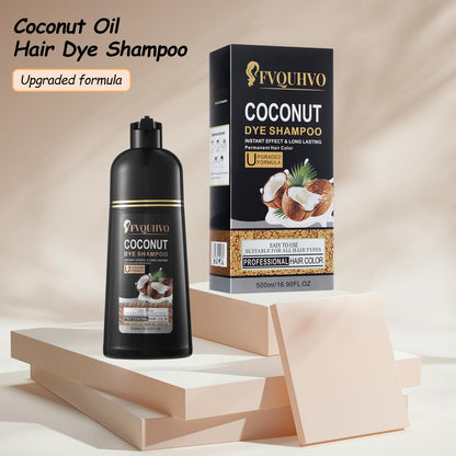 Grape Red Hair Dye 16.9 Fl Oz, Coconut Oil Hair Dye Shampoo 3 in 1, Effect in Minutes, Long Lasting Hair Color Shampoo for Men & Women, Herbal Grape Red Hair Shampoo (Grape Red)