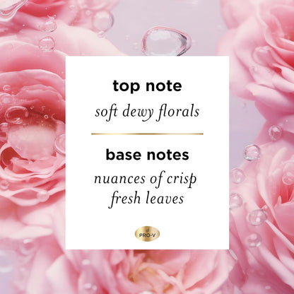 Sulfate Free Rose Water Shampoo, Soothes, Replenishes Hydration, Safe for Color Treated Hair, Nutrient Infused with Vitamin B5 and Antioxidants, Pro-V Blends, 30.0 Oz