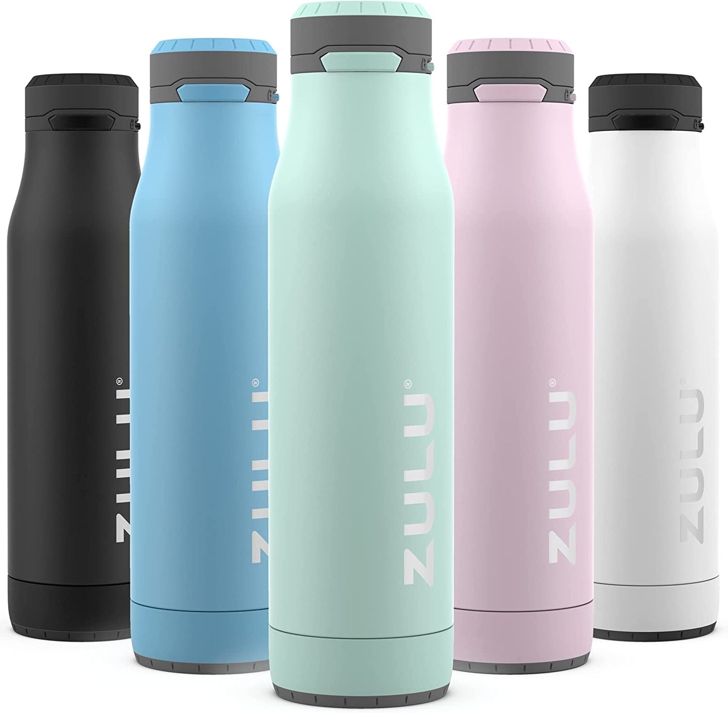 Ace Vacuum Insulated Stainless Steel Water Bottle with Chug Spout, Leak-Proof Locking Lid and Removable Base for School, Backpack, Sports, Gym, Travel