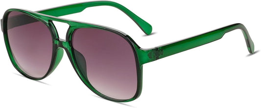 Vintage Retro 70S Sunglasses for Women Men Classic Large Square Aviator Trendy Glasses