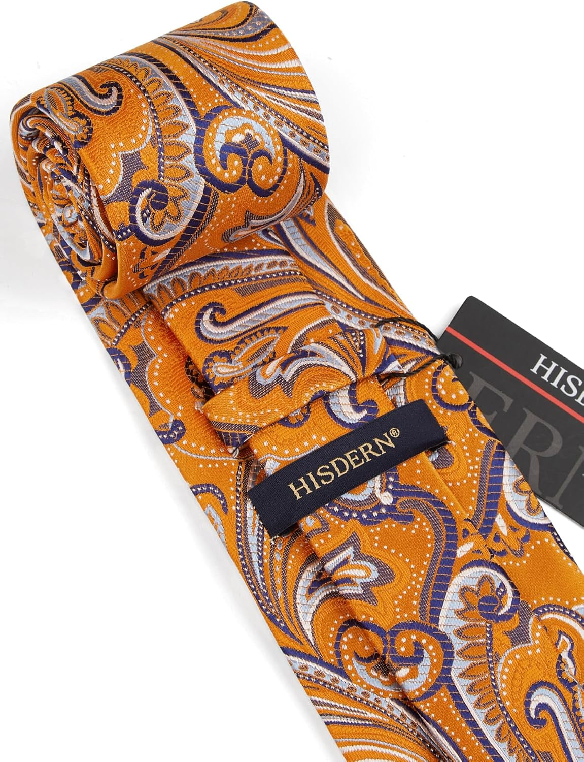 Ties for Men Paisley Tie and Pocket Square Woven Classic Floral Mens Ties Handkerchief Set Wedding Party Necktie