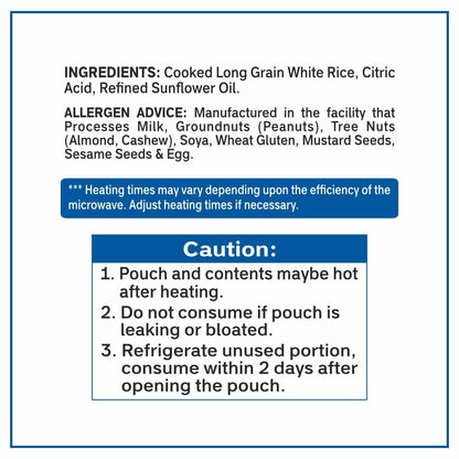 Rice 3 Flavor Heat & Eat Variety Pack of 6, 8.8Oz with Spanish, Thai Jasmine, Long Grain White Rice | Side Dish| Microwavable Food | Rice Microwavable | Heat and Eat