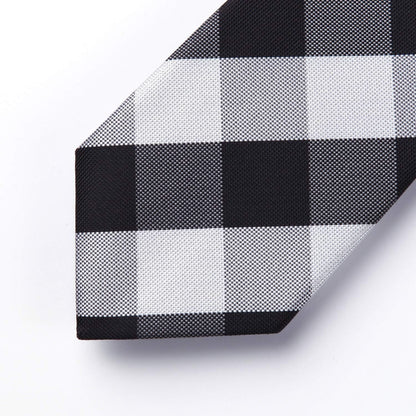Ties for Men Formal Business Plaid Checked Mens Ties and Pocket Square Set Classic Wedding Necktie Handkerchief