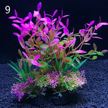11 Kinds Artificial Aquarium Decor Plants Water Weeds Ornament Aquatic Plant Fish Tank Grass Decoration Accessories 14cm