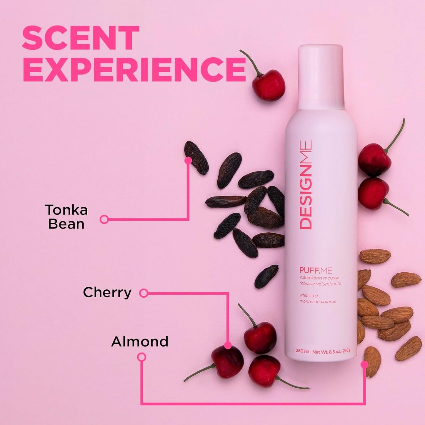 PUFF.ME Hair Volumizing Mousse | Lightweight & Flexible Hold Hair Mousse for Curls, Waves, or Straight Hair | Paraben & Sulfate-Free Hair Volumizer for Fine Hair with Vitamin B5 & E, 250Ml