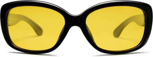 Vintage Square Sunglasses for Women Polarized UV Protection Havana Frame