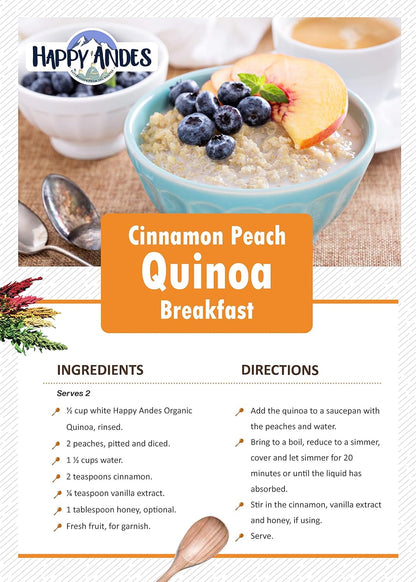 Organic White Quinoa 3 Pound -Non-Gmo,100% Peruvian, Superior Taste,Gluten-Free,Rice Replacement, Pre-Washed, Whole Grain, Usda-Certified, Complete Plant Protein, Superfoods Peru, High in Fiber&Iron, Kosher
