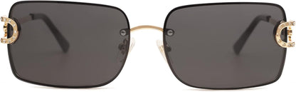 Vintage Rectangle Sunglasses for Women,Trendy Rimless 90S UV400 Womens Y2K Shades SJ1178