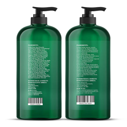 Peppermint Oil Shampoo and Conditioner Set - Hair Blooming Formula with Keratin - Fights Hair Loss & Thinning, Promotes Hair Growth-Sulfate Free for Men and Women - 16 Fl Oz X 2