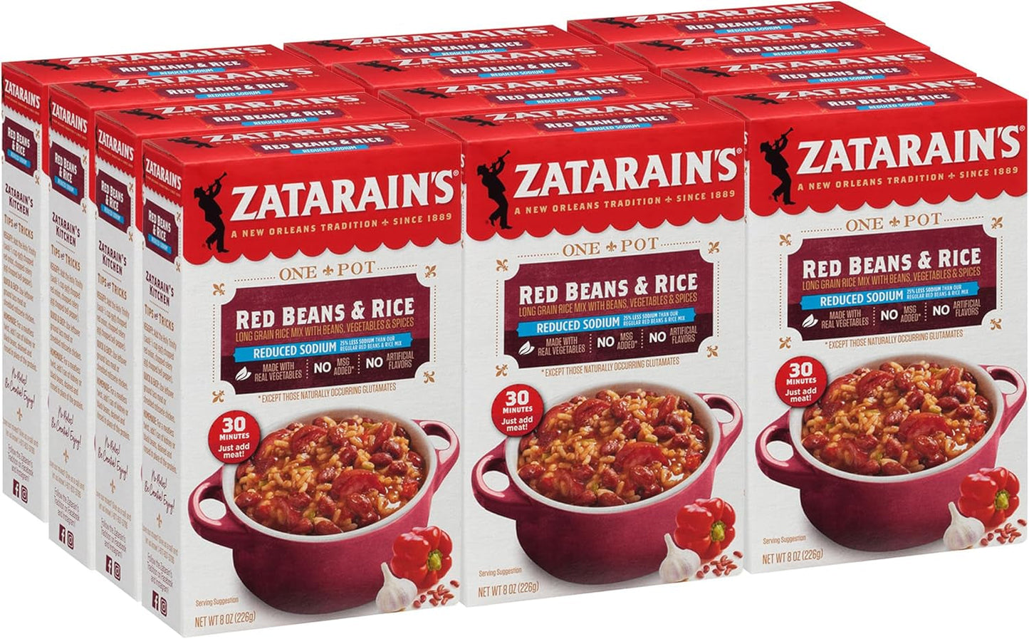 Zatarain'S Reduced Sodium Red Beans & Rice Mix, 8 Oz