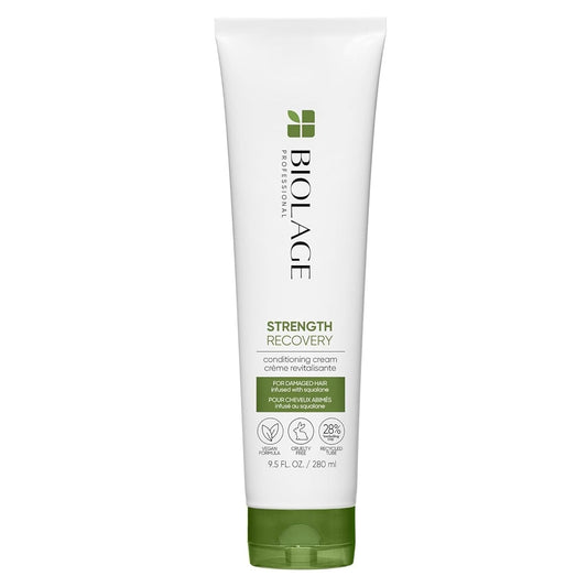 Biolage Strength Recovery Conditioner - Moisturizes & Strengthens Damaged Hair, Softness & Shine, Olive Squalane & Vegan Proteins, Paraben-Free, Vegan, Packaging May Vary