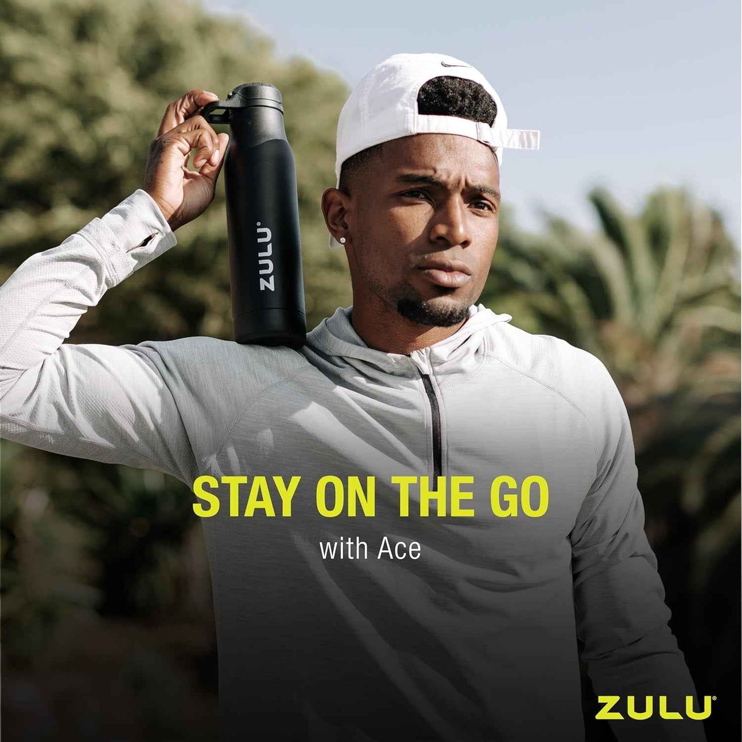 Ace Vacuum Insulated Stainless Steel Water Bottle with Chug Spout, Leak-Proof Locking Lid and Removable Base for School, Backpack, Sports, Gym, Travel