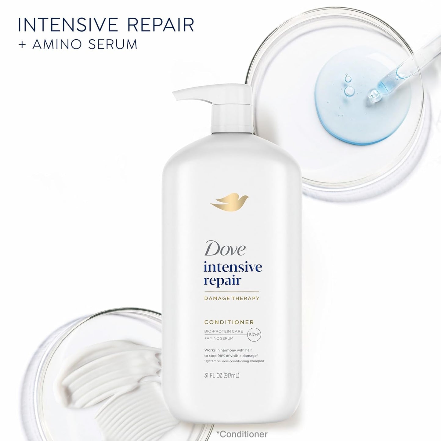 Conditioner Intensive Repair Pack of 4 for Damaged Hair Conditioner with Bio-Restore Complex 31 Oz