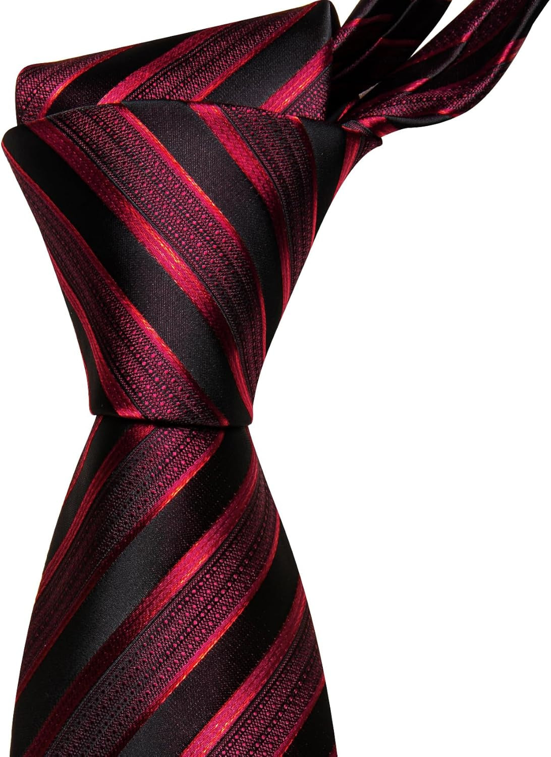 Stripe Men Ties Set Classic WOVEN Necktie with Handkerchief Cufflinks Formal