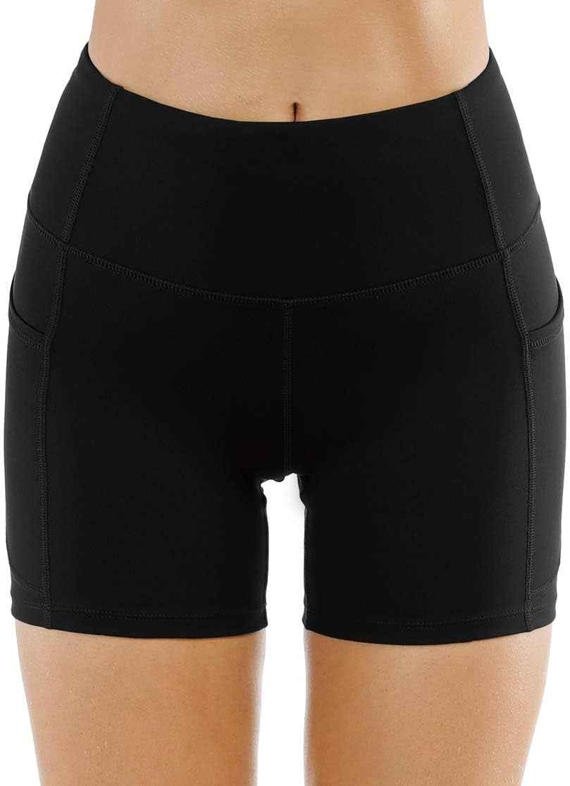 Women'S High Waist Workout Shorts Breathable Dolphin Split Elastic Lounge Yoga Shorts