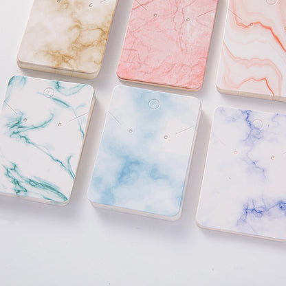 50pcs 5x7cm Marbling Earrings Display Cardboard Self Sealing Pouch For Jewelry Packaging Card Storage Organizer Small Businesses