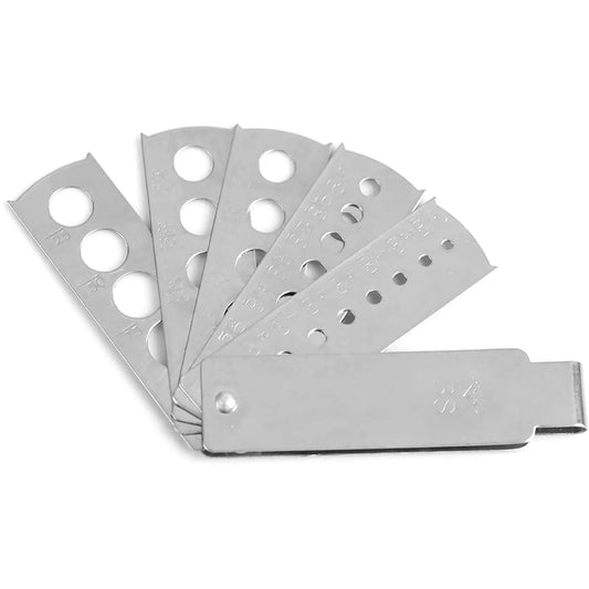 Professional Stainless Steel Diamond Gem Fan Gauge Stone Measuring Tool Jewelry Equipment Accessory Jewelry Making Tools
