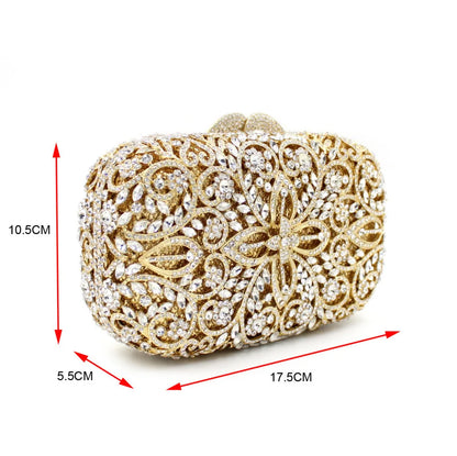 Rhinestone Empty Metal Diamond Dinner Bag Ladies Banquet Diamond Multifunctional Cosmetic Organizer Pouch Bolsas De Fiesta Noche