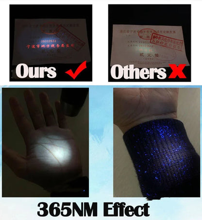 6Colors Expert Jade Identification Torch White/Yellow/Red/Blue/365nm/395nm UV Flashlight Ultraviolet Gems Jewelry Amber Detector