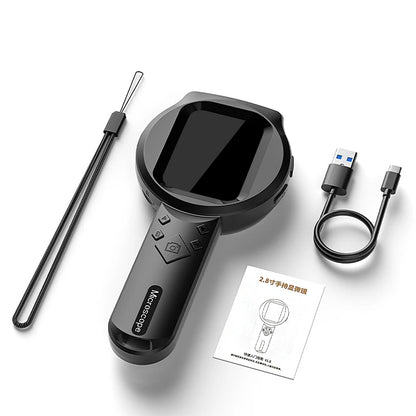 2.8'' IPS Digital Magnifier HD 1080P 100X Portable Microscope Handheld Mignifying Glass for Electronics Repair Check Jewelry