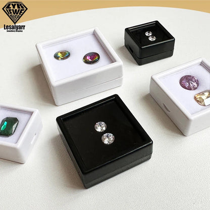 Wholesale 70x 3cm Gem Display Storage Box Gemstones Packaging Container Loose Diamond Pendant Organizer Transparent Glass Lid
