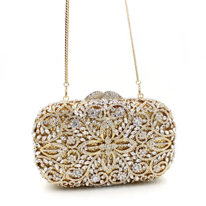 Rhinestone Empty Metal Diamond Dinner Bag Ladies Banquet Diamond Multifunctional Cosmetic Organizer Pouch Bolsas De Fiesta Noche