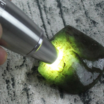 Rechargeable Jade Identification Flashlight 365/395NM LED Torch 3 Light Source Lamp Jewelry Gems Detector UV Light Flashlight