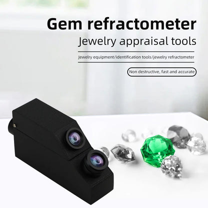 1.30-1.81 Gem Refractometer with LED Flashlight Jewelry Gemstone Refractometer High Precision Zircon Gemstone Detector