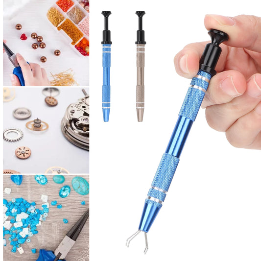 4 Claws Tweezers Alloy Jewelry Clips Prong Diamond Gem Beads Holder Pick-up Tool Watch Part Screws Grabber Catcher Body Piercing