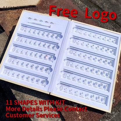 Diamond Size Comparison Set for Jewelry Store High Quality 5A CZ Gemstone Selector 11 Shapes 88 Sizes Carat Range Template Tools