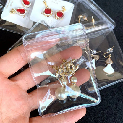 Anti-oxidation Jewelry Storage Bag Desktop Drawer Organizer Transparent Necklace Bracelet Ring Holder Pouch Earring Display Case
