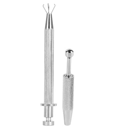 4 Claws Jewelry Beads Holder Pick-up Tool Diamond Gems Prong Holder Tweezer Catcher Grabber Stainless Steel Body Piercing Tools
