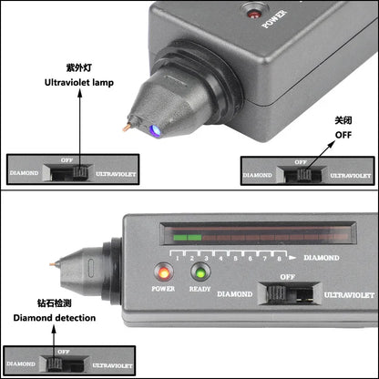 Brand Professional High Accuracy Diamond Tester 2 / 3 Gemstone Gem Selector Jewelry Watcher Tool LED Diamond Indicator Test Pen