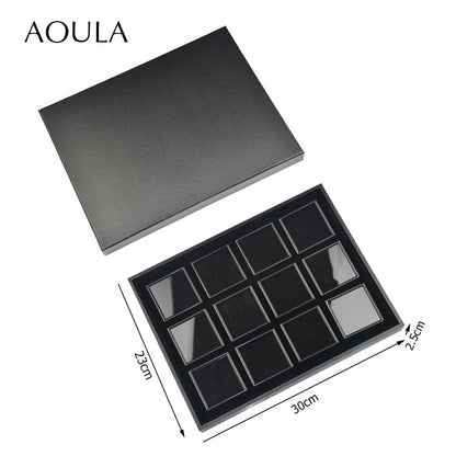 Gem Jar Display Gemstone Jewelry Insert Tray Loose Diamond Stone Display Box Gems Storage Holder Container Organizer with Sponge