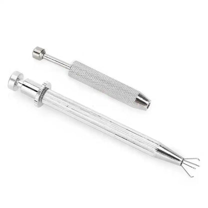 4 Claws Jewelry Beads Holder Pick-up Tool Diamond Gems Prong Holder Tweezer Catcher Grabber Stainless Steel Body Piercing Tools