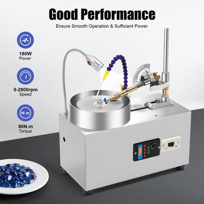 Jade Stone Angle Polisher| 180W 2800rpm Jewelry Lapidary Gem Faceting Machine| Gemstone Grinding Machine
