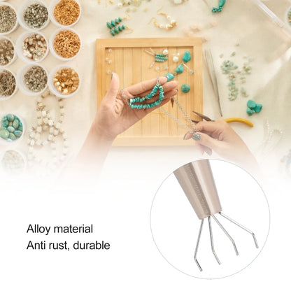 4 Claws Tweezers Alloy Jewelry Clips Prong Diamond Gem Beads Holder Pick-up Tool Watch Part Screws Grabber Catcher Body Piercing