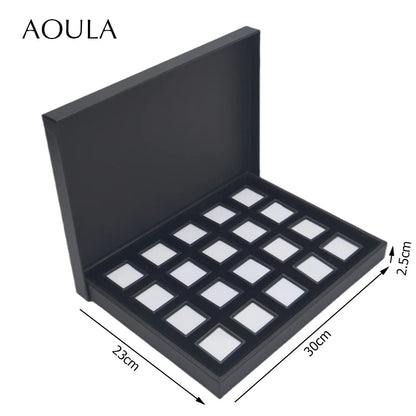 Gem Jar Display Gemstone Jewelry Insert Tray Loose Diamond Stone Display Box Gems Storage Holder Container Organizer with Sponge