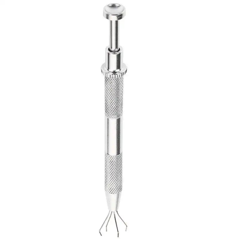 4 Claws Jewelry Beads Holder Pick-up Tool Diamond Gems Prong Holder Tweezer Catcher Grabber Stainless Steel Body Piercing Tools