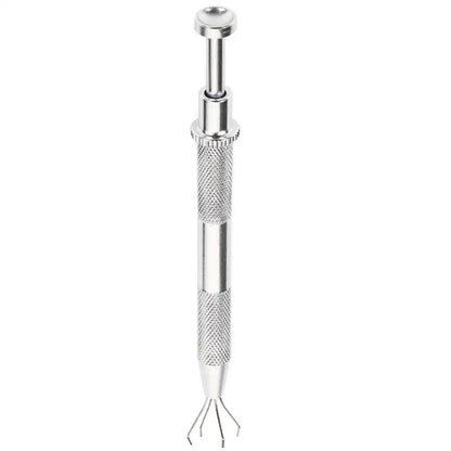4 Claws Jewelry Beads Holder Pick-up Tool Diamond Gems Prong Holder Tweezer Catcher Grabber Stainless Steel Body Piercing Tools