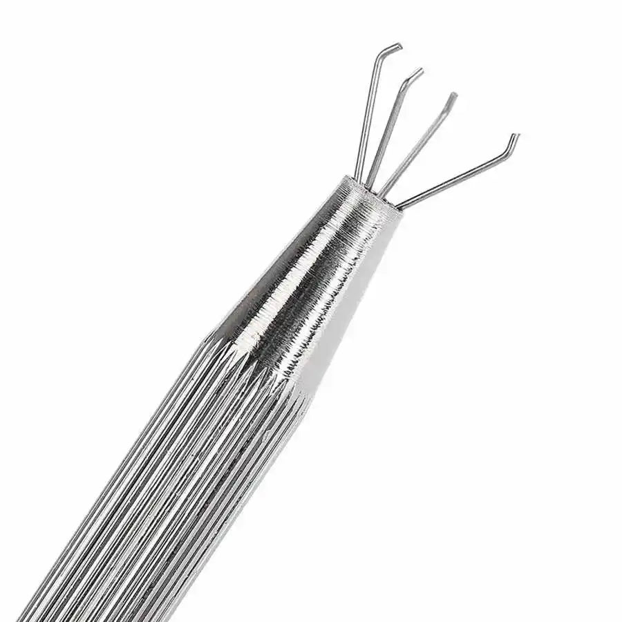 4 Claws Jewelry Beads Holder Pick-up Tool Diamond Gems Prong Holder Tweezer Catcher Grabber Stainless Steel Body Piercing Tools
