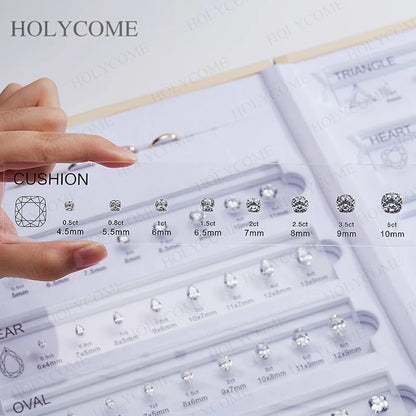 Diamond Size Comparison Set for Jewelry Store High Quality 5A CZ Gemstone Selector 11 Shapes 88 Sizes Carat Range Template Tools