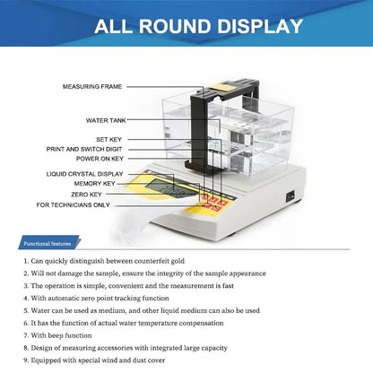 Portable Gold Purity Tester Electronic Precious Metal Testing Machine DE-200K