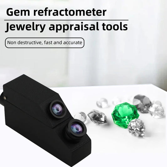 1.30-1.81 Gem Refractometer with LED Flashlight Jewelry Gemstone Refractometer High Precision Zircon Gemstone Detector