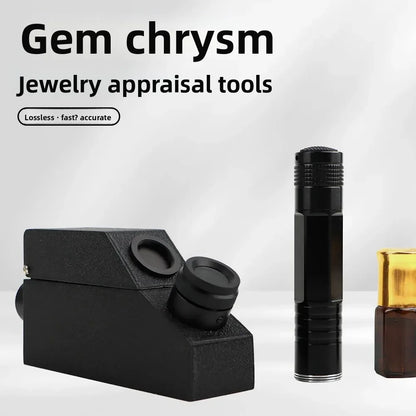 High-precision Jewelry Identification Diamond Detector Built-in Light Source Diamond Detector Gem Refractometer Tool